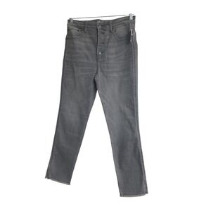 NWT GAP Teen Sky High Skinny Ankle Jeans Gray Wash Raw Hem Size 20 #1